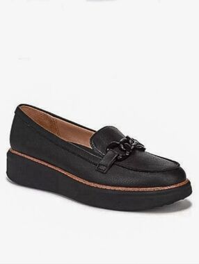 New Black Vegan Leather Women's Chelsea Bit Loafer Comfort Slipons By LifeStride